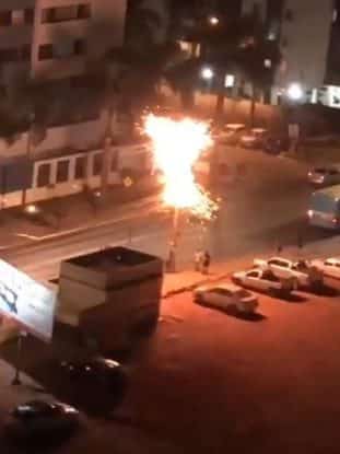 Poste explode e deixa regiões de Águas Claras sem luz; veja vídeo -  DFÁguasClaras