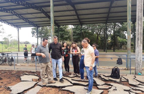 Vistoria em obras no Parque Ecológico Águas Claras