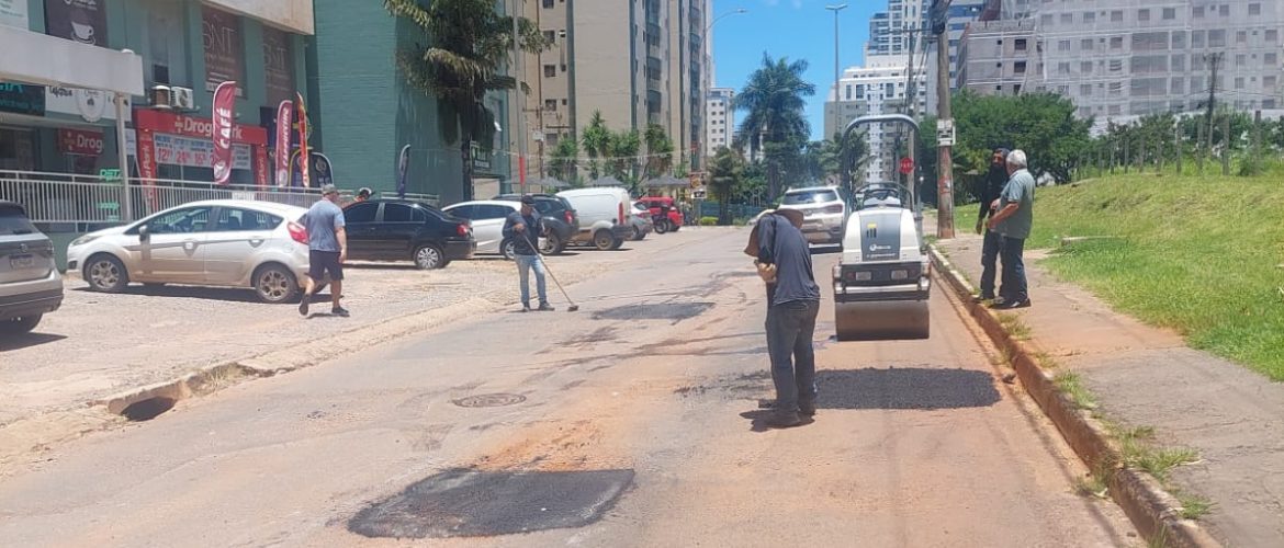 Operação tapa-buraco em Águas Claras