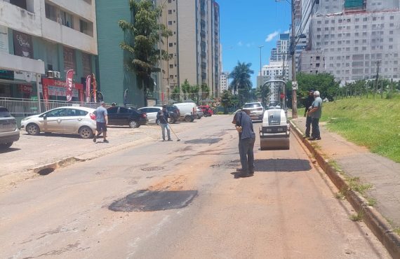 Operação tapa-buraco em Águas Claras