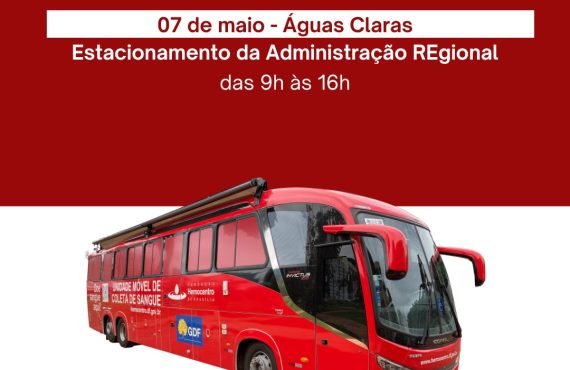 Unidade móvel do Hemocentro em Águas Claras