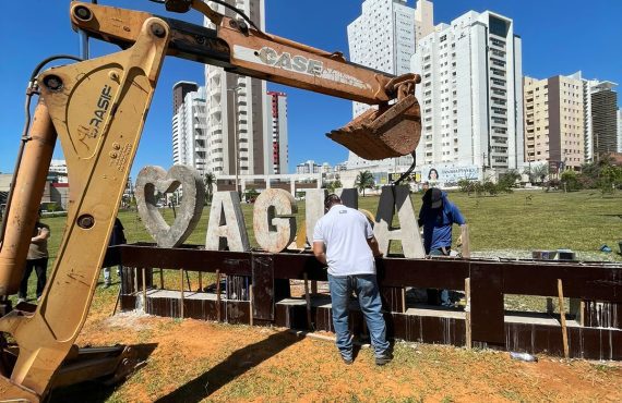 Letreiro de Águas Claras está em processo de instalação