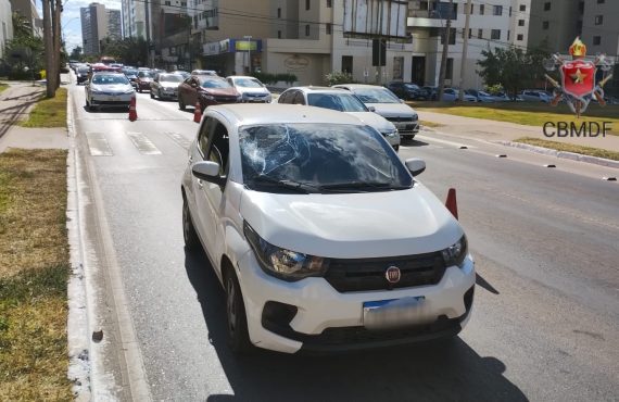 Carro atropela pedestre em Águas Claras