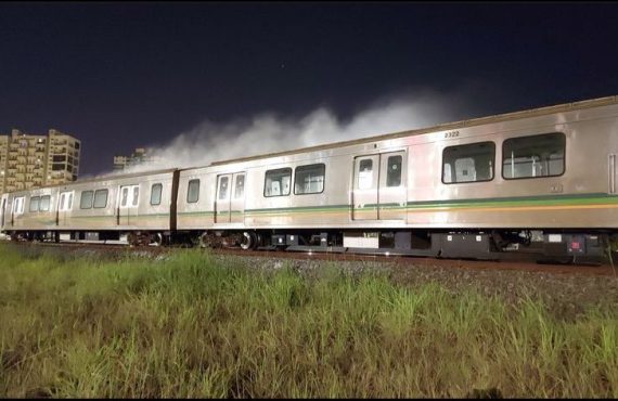 Treinamento de combate a incêndio no Metrô em Águas Claras