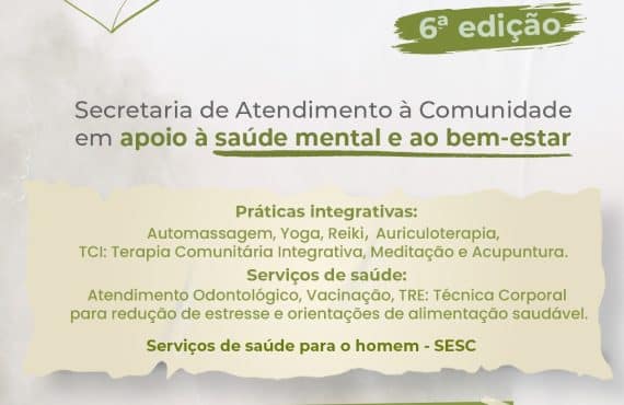 Evento gratuito no Parque Ecológico promove bem-estar e saúde mental